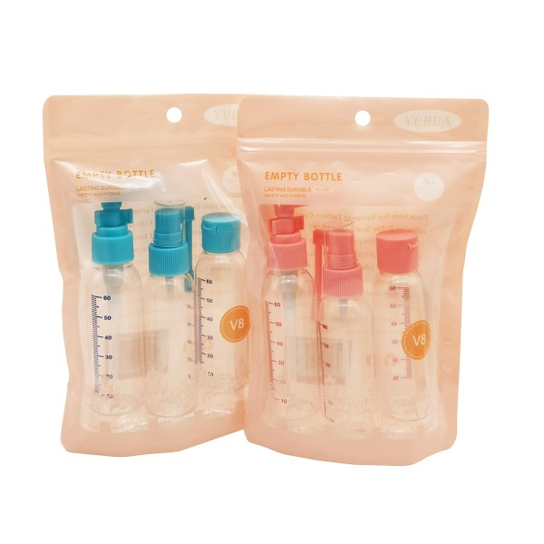 ΜΠΟΥΚΑΛΑΚΙΑ ΤΑΞΙΔΙΟΥ 3ΤΜΧ 60ML ΡΟΖ / ΓΑΛΑΖΙΟ 1199-25